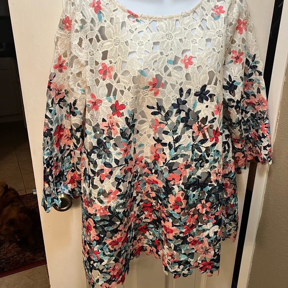 Charter Club Floral Lace Women Top size M - Picture 1 of 7